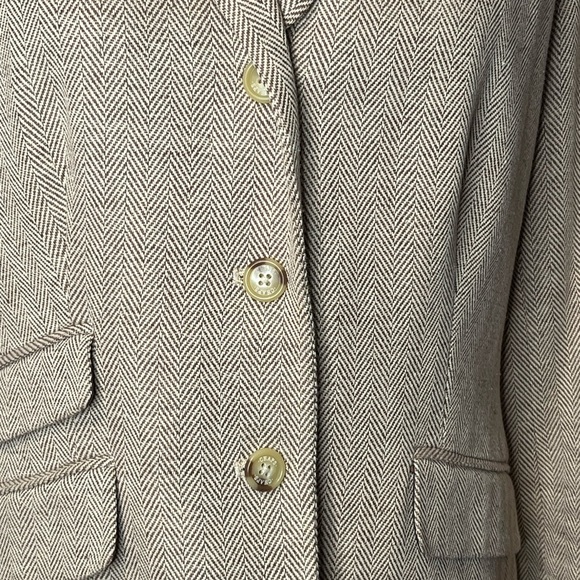 CHAPS Single Breast Herringbone Lined Blazer - Picture 6 of 13